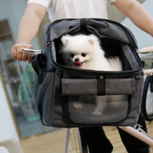 Panier pour Chien Vélo, Porte-Animaux en Tissu Oxford, Sac à Dos Extensible pour Chiens et Chats de Petite à Moyenne Taille, 2024