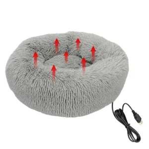Tapis chauffant pour animaux – Lit chauffant pour chat à chargement USB – Intérieur – Lits chauffants doux et délicats pour petits chiens.