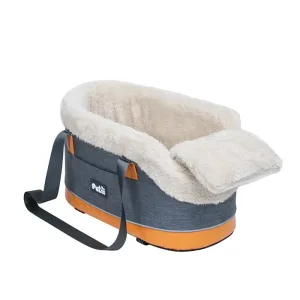 Lit de siège auto pour chien d’hiver – lit de siège central pour chien en voiture, transporteur portable pour petits chiens et chats, sac de voyage sécurisé, accessoires pour chien