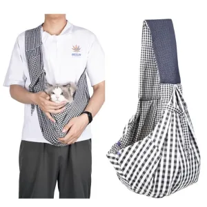 Sac à dos pliable et portable pour chat – sac de poitrine extérieur, bandoulière croisée pour chien, sac pour animal confortable et respirant, grande capacité