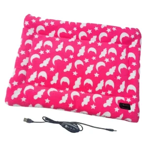 Coussin chauffant imperméable pour animaux – tapis chauffant, couverture chauffante électrique douce à température réglable en peluche pour chiens, chats, usage intérieur et extérieur, chiot