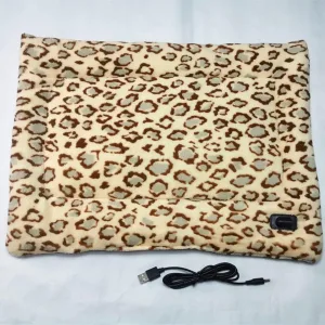 Couverture chauffante électrique lavable pour animaux – Tapis chauffant – Chauffage – Température réglable – Doux en peluche thermique pour chats, chiens, lapins.