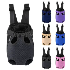 Sac à dos respirant pour chien – sac de transport pour animaux, sac à bandoulière et poitrine, sac à dos de voyage pour animaux, sac à dos quatre pattes