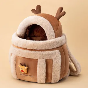 Sac de transport pour animaux – chats, chiens, sac à dos en peluche, extérieur, voyage, promenade, nid chaud d’hiver, chaton, chiot, transporteur de poitrine suspendu portable
